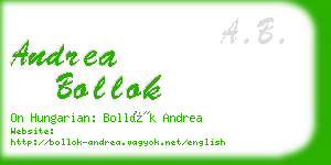 andrea bollok business card